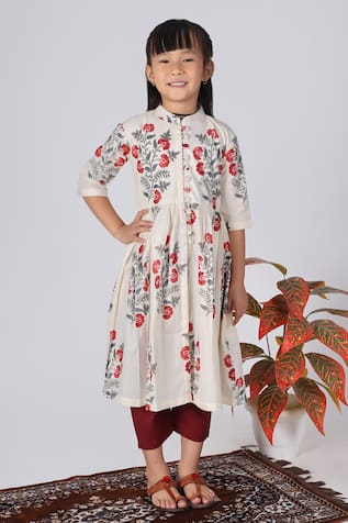 THE COTTON STAPLE Floral Print Kurta Set 