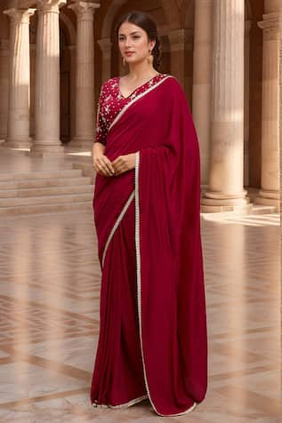 Samyukta Singhania Chanderi Silk Saree With Floral Embroidered Blouse 