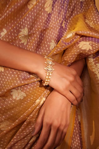 Gold Moissanite Geometric Bracelet 