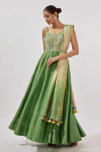 Loka By Veerali Raveshia Zardozi Embroidered Anarkali Set 