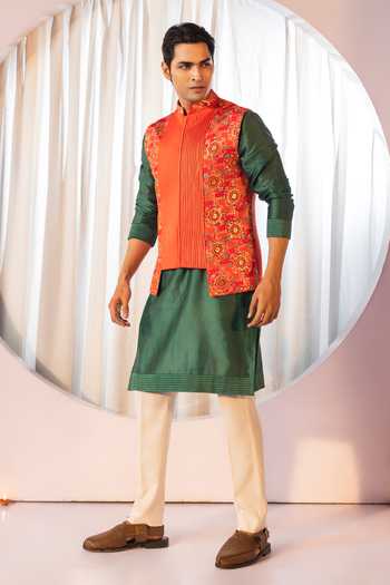 Yoseba Mandala Print Bundi Kurta Set 