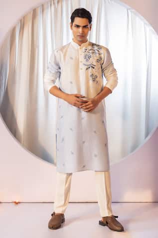 Gradient Embroidered Kurta & Pant Set 