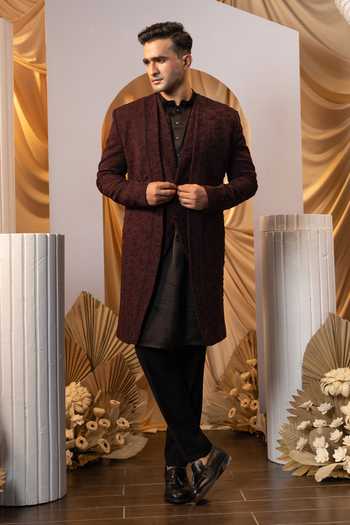 Yoseba Layered Achkan Trouser Set 