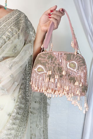 Soho Boho Studio By Aarti Thakur Abstract Embellished Handbag 