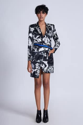 Advait Midori Abstract Print Blazer Dress 