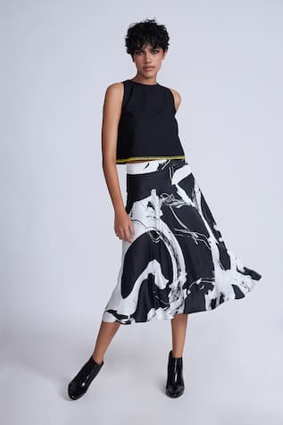 Advait Tazaki Abstract Print Skirt 