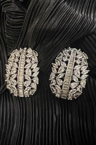 Nayaab By Sonia Queens Cascade Diamond Studded Hoops 