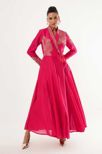 Jajaabor Floral Angarkha Anarkali Pant Set 