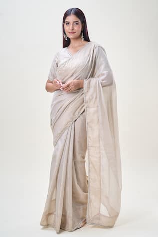 Samyukta Singhania Stone Embroidered Saree With Blouse 