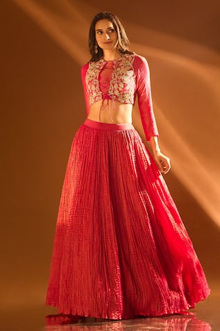 Samyukta Singhania Tissue Crush Lehenga Set 