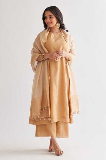 Vaaya Pleat Detailed A-Line Kurta Set 