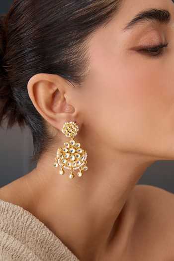 Paisley Pop Kundan Bead Chandbalis 