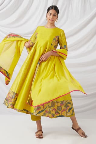 LATHA PUTTANNA Kalamkari Print Anarkali Set 