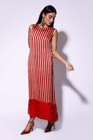 Kritika Murarka Sequin Stripe Maxi Dress 