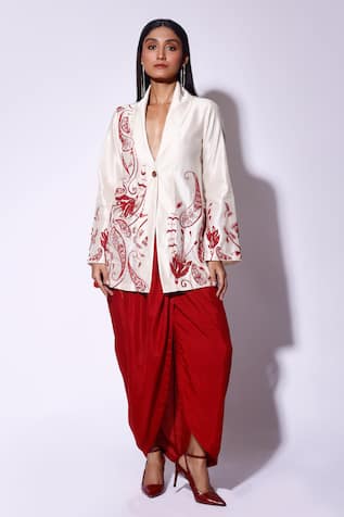 Kritika Murarka Embroidery Cutdana Blazer 