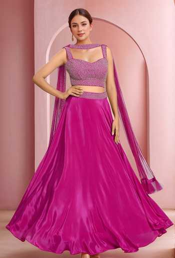 Khwaab By Sanjana Lakhani Flared Embroidered Waistline Lehenga Set 