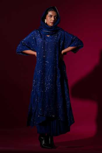 Stoique Celestial Hand Painted Blue Tunic 