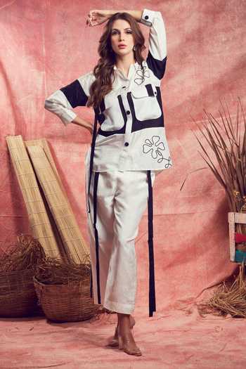 Shagun Nagi The Label Floral Embroidered Shirt & Pant Set 