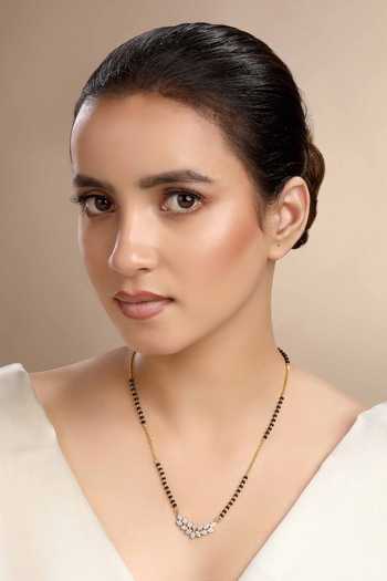 Sica Jewellery Leafy Design Cubic Zirconia Mangalsutra 