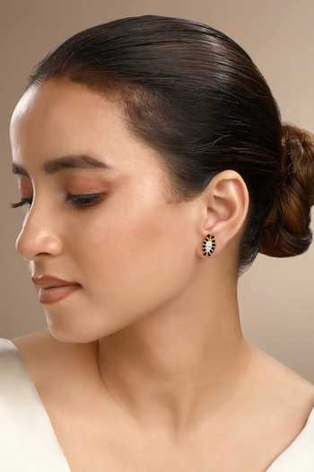 Sica Jewellery Cubic Zirconia & Bead Stud Earrings 