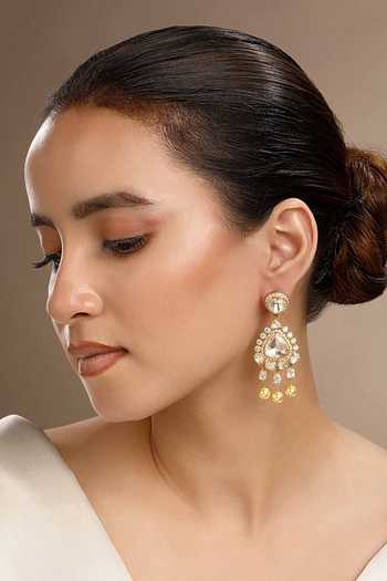 Sica Jewellery Moissanite Polki Dangler Earrings 