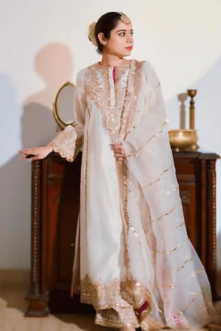 Mahika Embroidered A-Line Kurta Set 