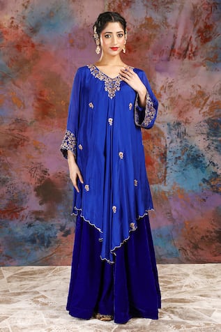 HOUSE OF SUPRIYA Floral Embroidered Kurta With Sharara 