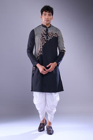 Floral Vine Embroidered Kurta & Patiala Pant 