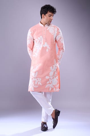Arihant Rai Sinha Floral Aari Embroidered Kurta Set 