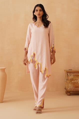 Rishika Singh Embellished Asymmetric Kurta Set 