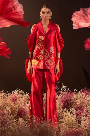 Rishika Singh Florence Embroidered Jacket & Flared Pant 