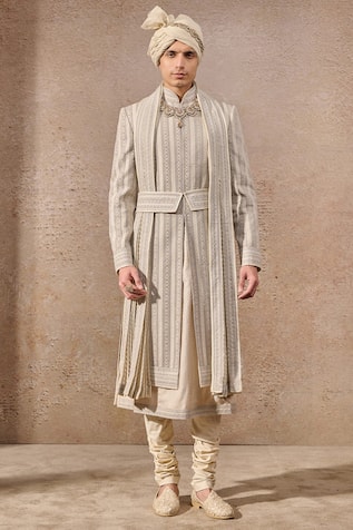 Geometric Dori Embroidered Sherwani Set 