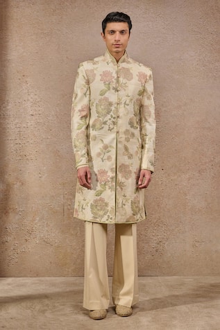 Tarun Tahiliani Floral Motif Designer Sherwani Set 