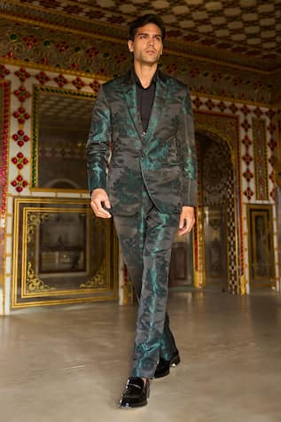 Dash And Dot Abstract Landscape Toile De Jouy Pant 