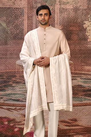 Asuka Sanskrit Typographic Embroidered Stole 