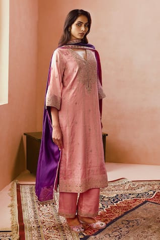 PUNIT BALANA Marodi Embroidered Kurta Pant Set 