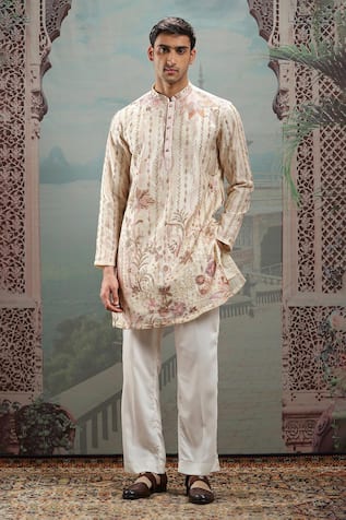 Asuka Resham Embroidered Kurta With Pyjama 