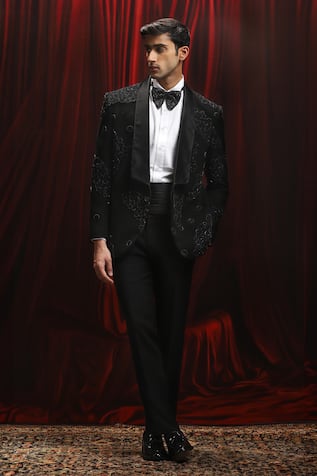 Asuka Cutdana Embroidered Tuxedo Set 