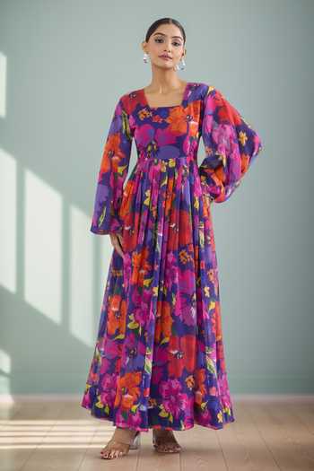 Naintara Bajaj Floral Print Maxi Dress 