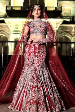 Kaynaat By Aanchal Sawhney Zircon Embroidered Bridal Lehenga Set 