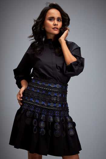 Deepika Arora Circular Applique Embroidered Skirt 
