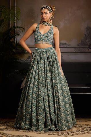 Diyarajvvir Crest Jaal Print Lehenga Set 