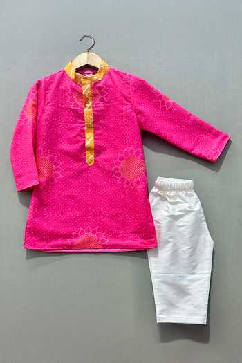 Label Neeti Floral Bandhani Print Kurta Set 
