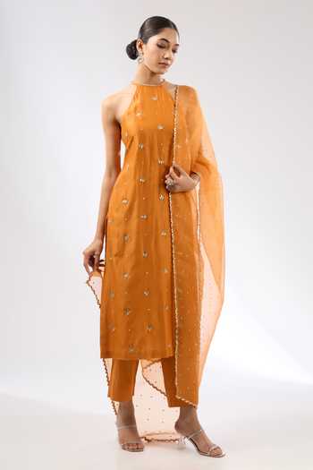 Priyal Prakash Embroidered Gota Patti Kurta Pant Set 