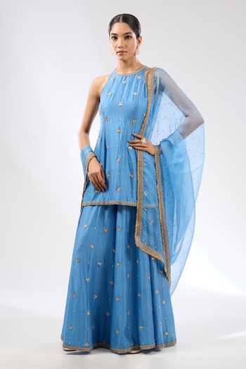 Priyal Prakash Gota Embroidered Kurta Sharara Set 