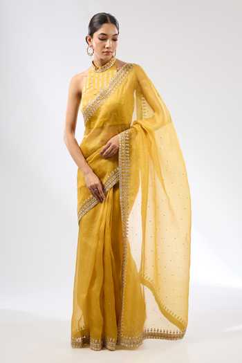 Priyal Prakash Gota Embroidered Border Saree Set 