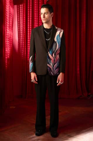 Asuka Hand Painted Embroidered Tuxedo & Trouser Set 