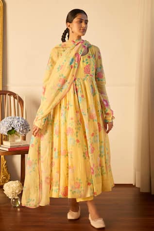 Juanita By Shubhda Florette Print Anarkali Set 