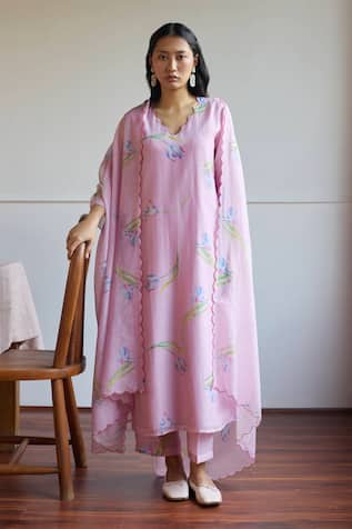 Juanita By Shubhda Tulip Farm Print Kurta Pant Set 