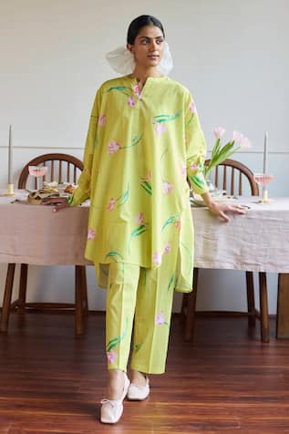 Juanita By Shubhda Tulip Blossom Print Kurta Set 